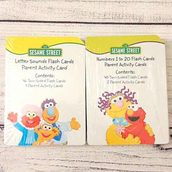Sesame Street Flash Cards Bundle Numbers 1-20 & Letter Sounds NIP SEALED NO BOX - Picture 7 of 7